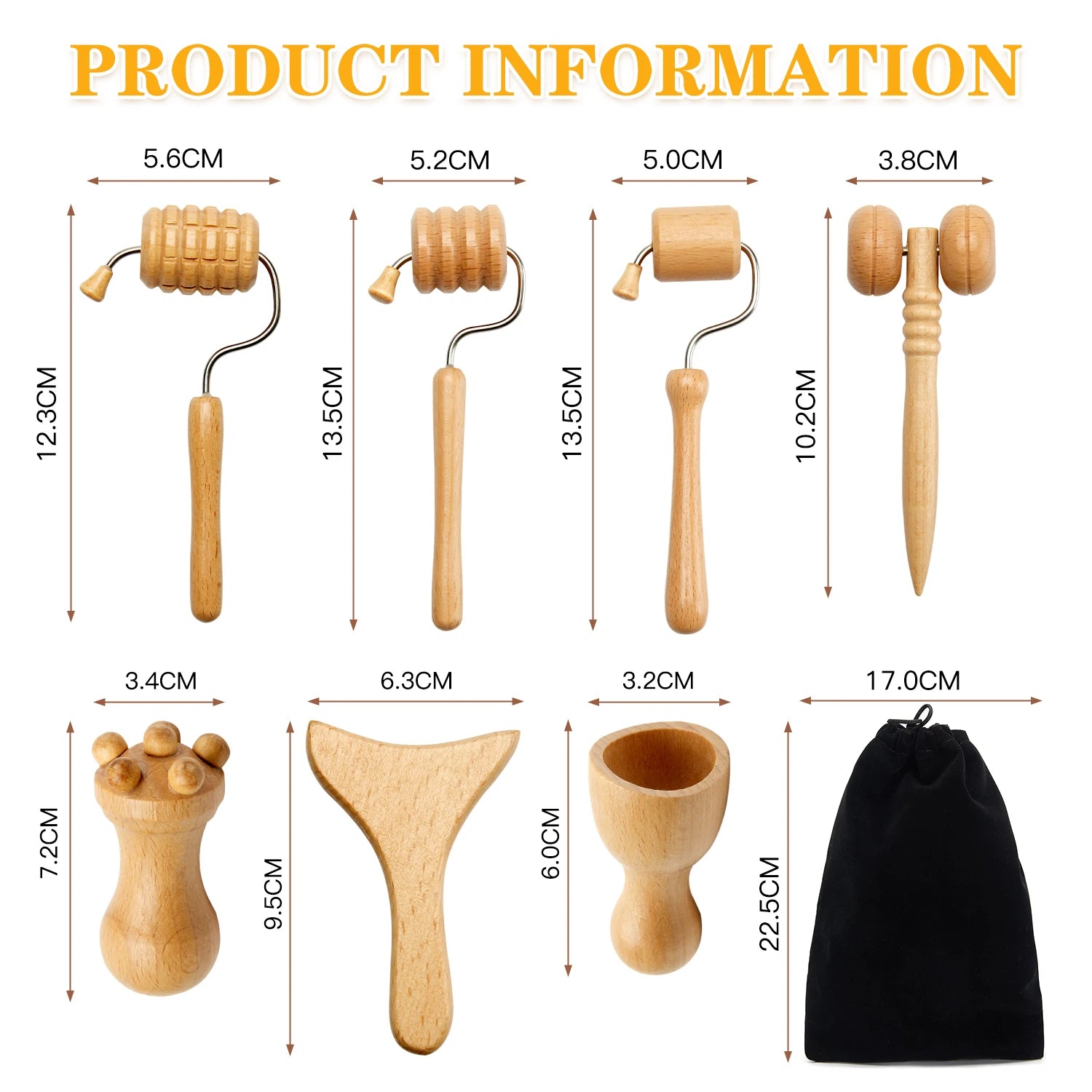 Wooden Face Spa Massager Maderoterapia Face Slimming Massage Roller Wood Therapy Gua sha Facial Lifting Stick Wrinkle Remover