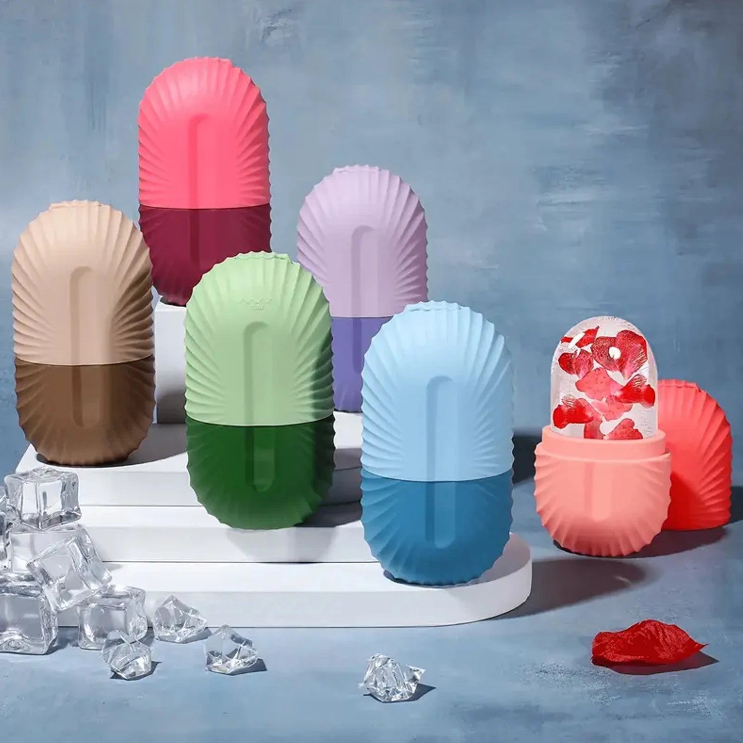 Beauty Massage Face Ice Tray Ice Roller Facial Ice Compress Anti-puffy Face Ice Tray Beauty Supplies Silicone Ice Tray