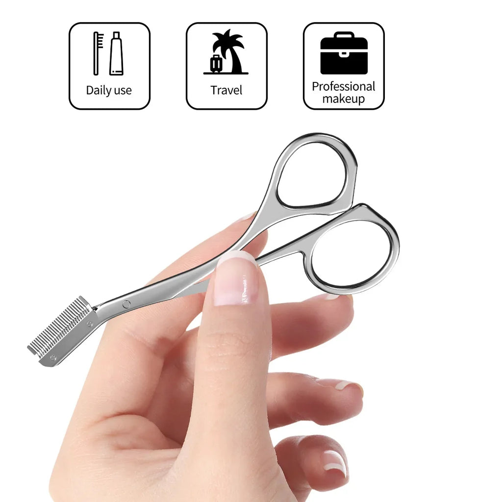Wenkbrauw Trimmen Mes Veilig Anti-kras Schaar Wenkbrauw Scheren Tool voor Mannen en Vrouwen Beginner Beauty Tool Set Wenkbrauw scheermes