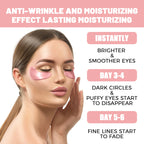 Pink Rose Eye Mask - Anti-Wrinkle & Dark Circle Treatment, Hydrating Under Eye Patches, Firming & Brightening Eye Care