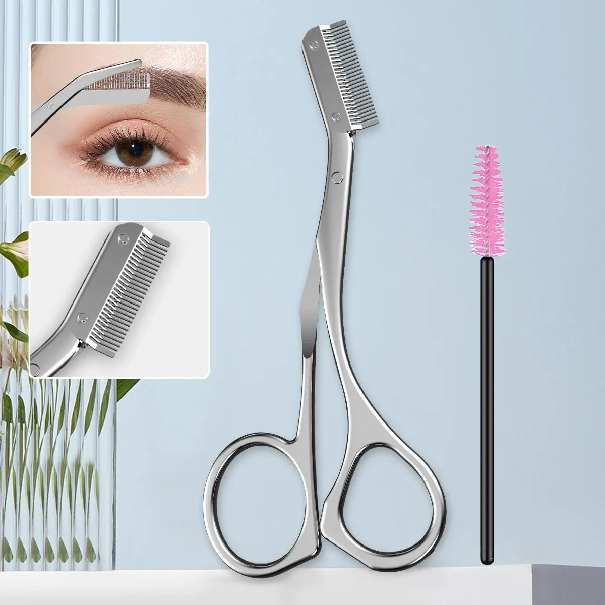 Wenkbrauw Trimmen Mes Veilig Anti-kras Schaar Wenkbrauw Scheren Tool voor Mannen en Vrouwen Beginner Beauty Tool Set Wenkbrauw scheermes