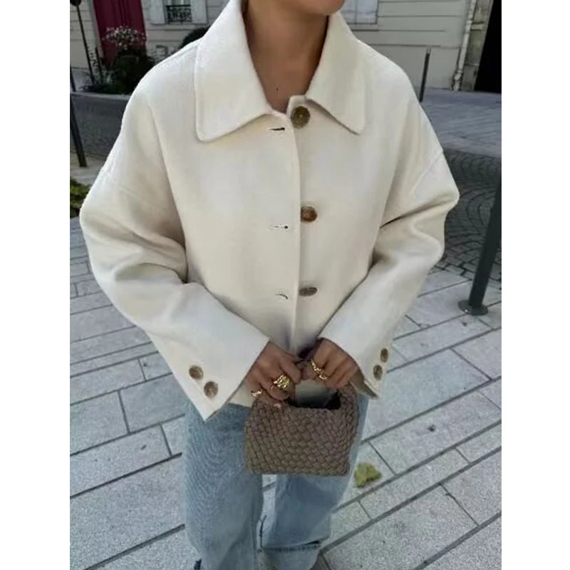 Women's Jackets Coats Autumn 2025 New Chic Loose Long-Sleeved Warm Jackets Fashion Joker Elegant Women's Street Youth Outerwear