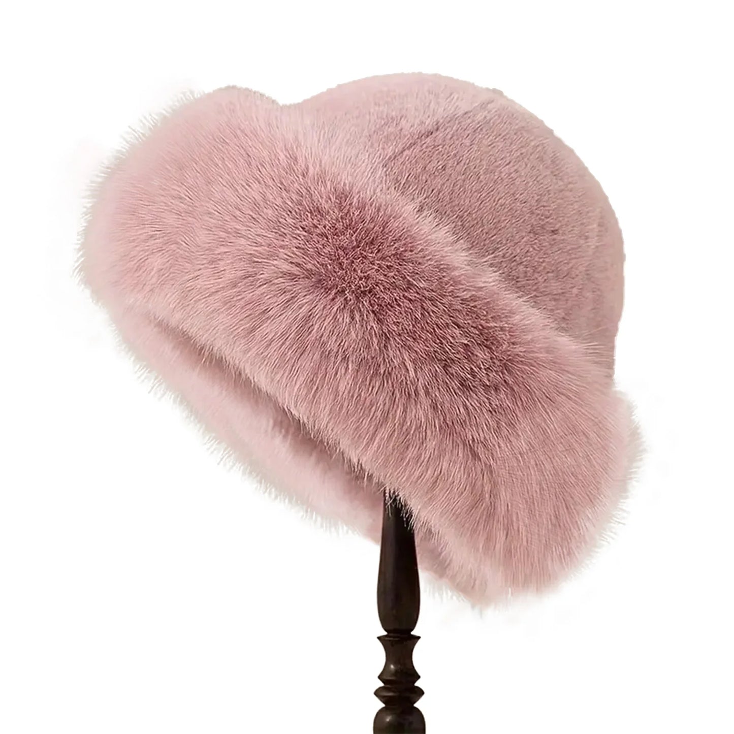 Thicken Plush Warm Fur Hat Fluffy Beanie Warm Thick Hat Mongolian Caps for Casual Trips Sports Skiing