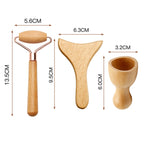 Wooden Face Spa Massager Maderoterapia Face Slimming Massage Roller Wood Therapy Gua sha Facial Lifting Stick Wrinkle Remover
