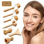 Wooden Face Spa Massager Maderoterapia Face Slimming Massage Roller Wood Therapy Gua sha Facial Lifting Stick Wrinkle Remover